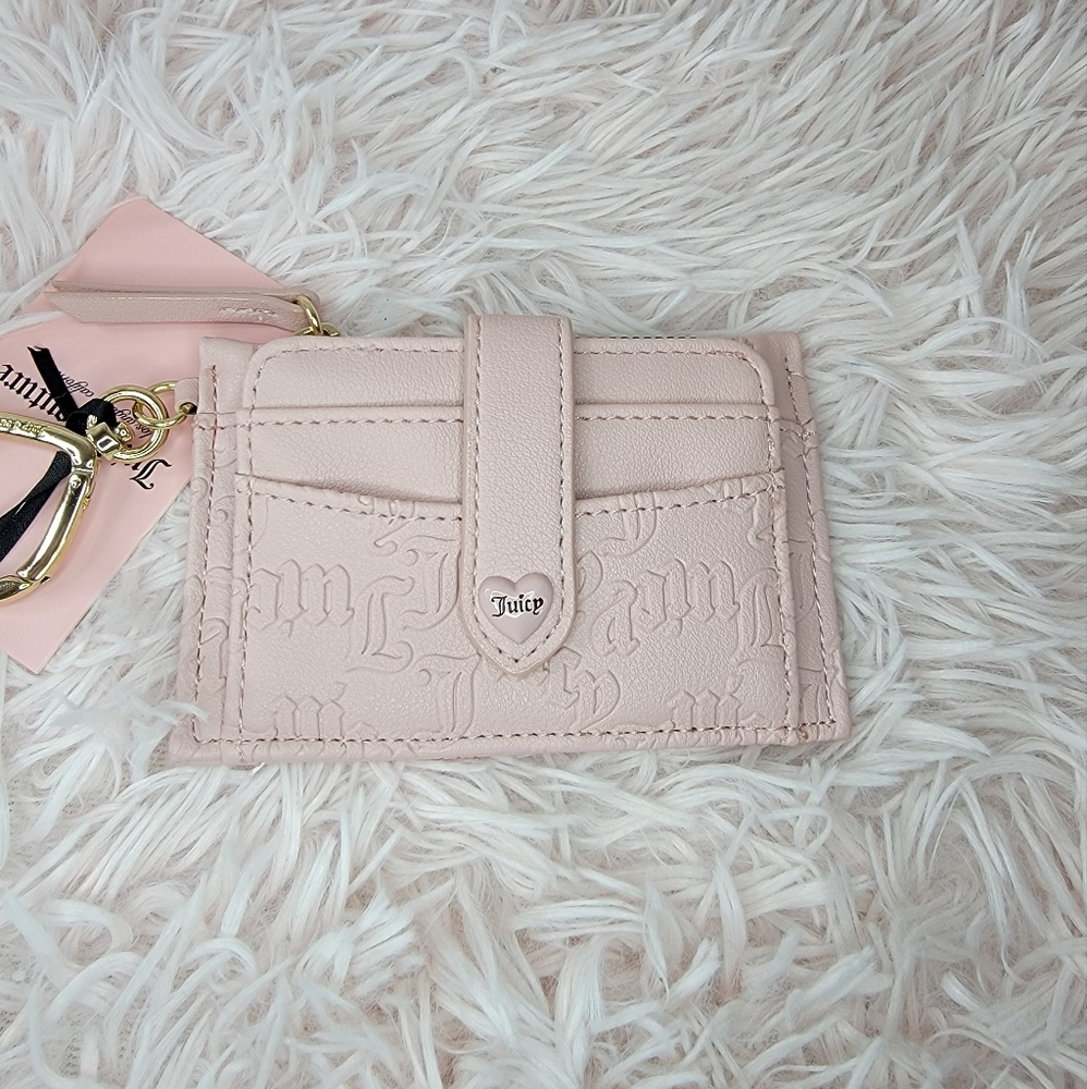 Juicy Couture Pink Diamond Heartless Tab Elongated Card Case